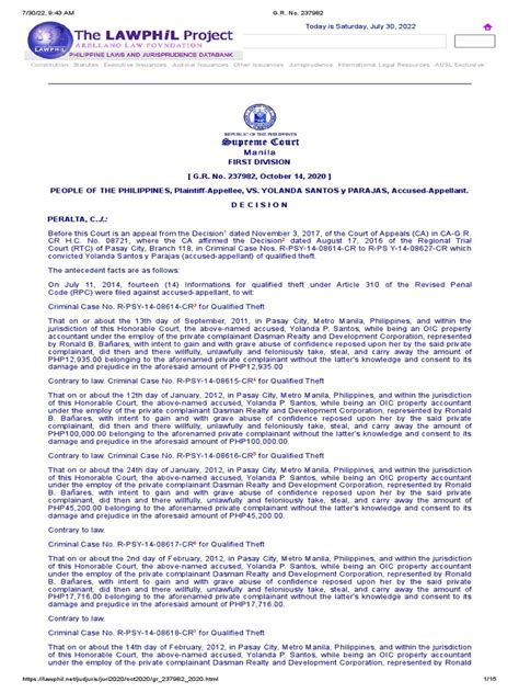 qualified theft in tagalog|G.R. No. 237982 .